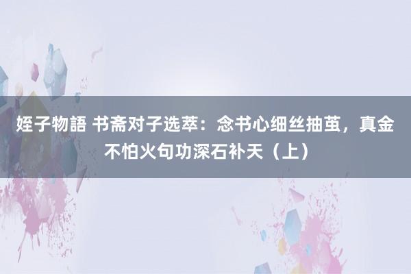 姪子物語 书斋对子选萃：念书心细丝抽茧，真金不怕火句功深石补天（上）