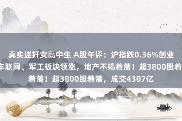 真实迷奸女高中生 A股午评：沪指跌0.36%创业板指涨0.12%，车联网、军工板块领涨，地产不竭着落！超3800股着落，成交4307亿