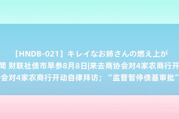 【HNDB-021】キレイなお姉さんの燃え上がる本物中出し交尾4時間 财联社债市早参8月8日|来去商协会对4家农商行开动自律拜访；“监管暂停债基审批”传言再起