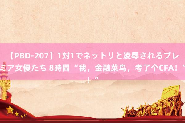 【PBD-207】1対1でネットリと凌辱されるプレミア女優たち 8時間 “我，金融菜鸟，考了个CFA！”